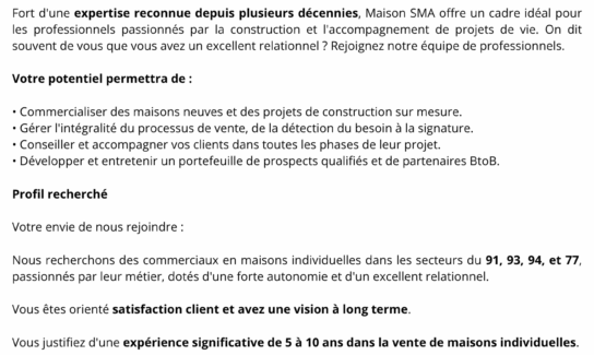 Maison SMA Recrute !